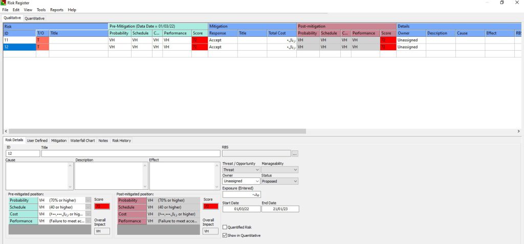 Risk Register